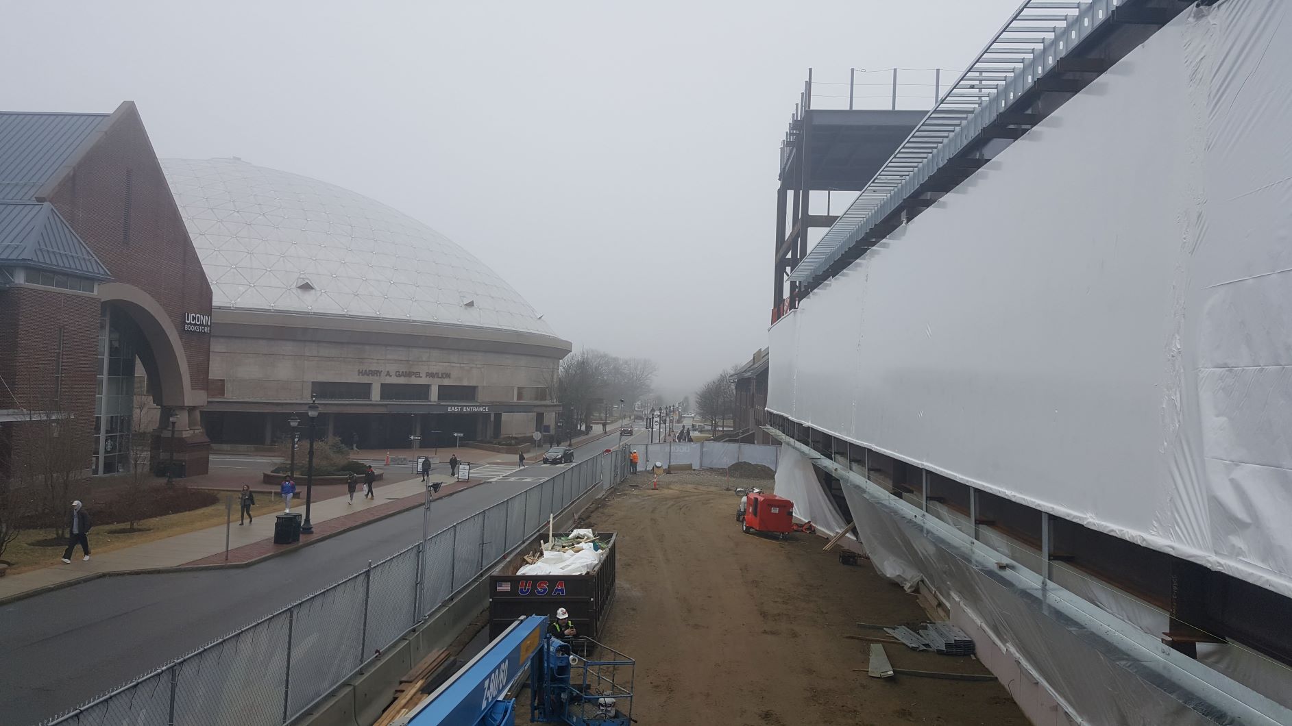 University of Conn Temporary Shrink Wrap Walls