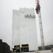 Multi-Story Shrink Wrap Construction Project