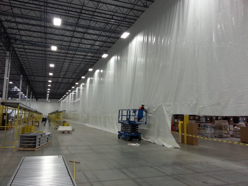 Temporary Construction Wall Panels for Dust Containment